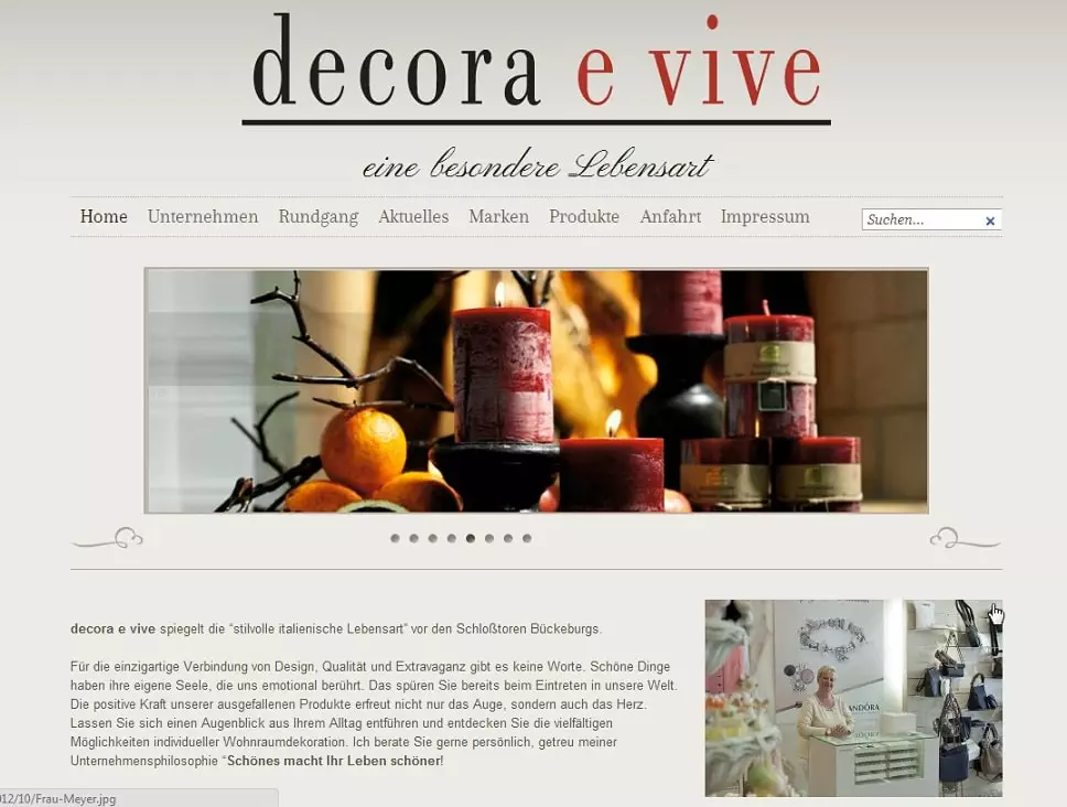 Decora e vive - Eine besondere Lebensart - Startseite