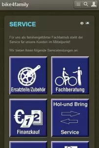 Website mit Mobile Template