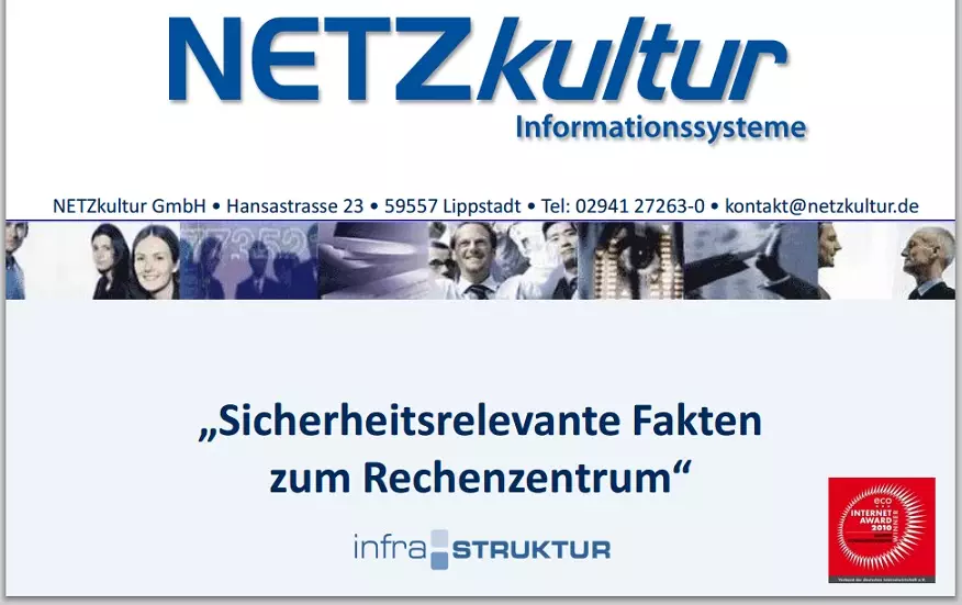 Fakten zum Rechenzentrum infra-struktur: Sicherheit in der Cloud