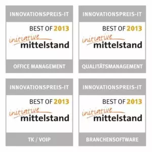 4 Auszeichnungen von der Initiative Mittelstand im Rahmen ihres jährlichen Innovationspreises