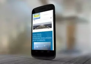 Responsives Ausrichtung der Website der Vila Sana Ferienwohnungen