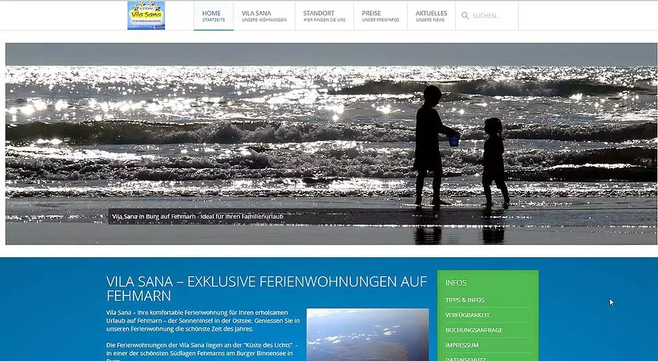 Vila Sana Ferienwohnungen - Startseite