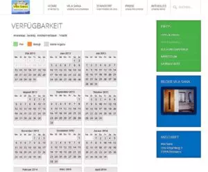Vila-Sana Ferienwohnungen -Verfügbarkeitskalender