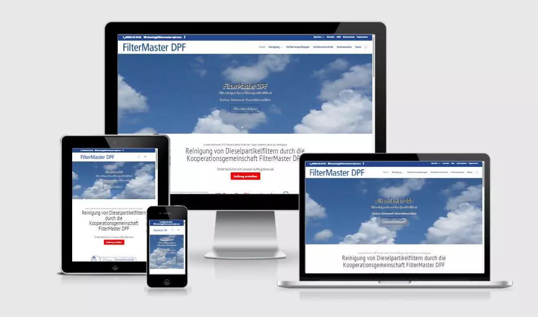 FilterMaster Startseite responsiv